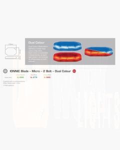 IONNIC IL-077C MICRO BAR RED/BLU 10-30V BOLT DOWN