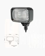 Nordic Lights 102139 N100 24V Single Beam Heavy Duty Halogen with Deutsch Connector - Wide Flood Work Lamp